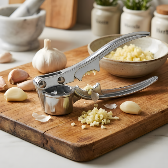 Stainless Steel Garlic Press 
